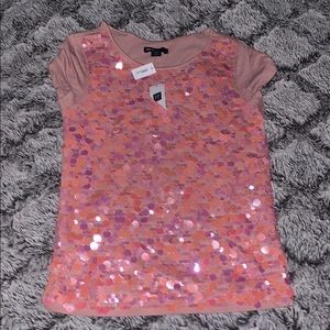 Kids pink sequin top